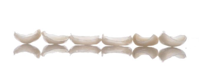 Mascherina di prova applicata sui denti